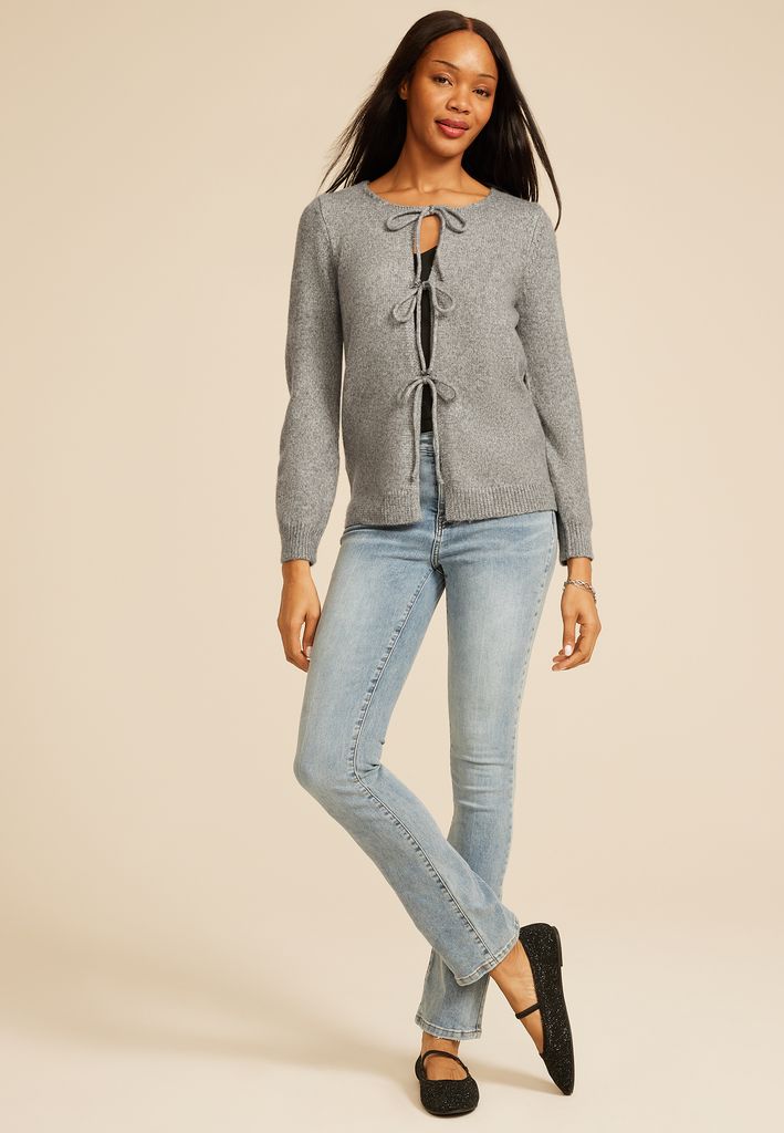 Bow Tie Front Cardigan - Image 3
