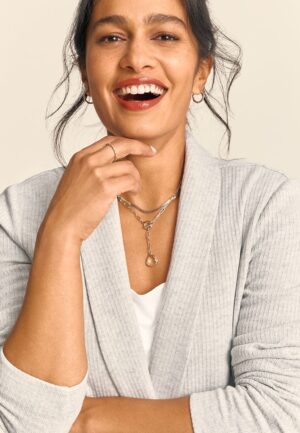 Ribbed Knit Blazer