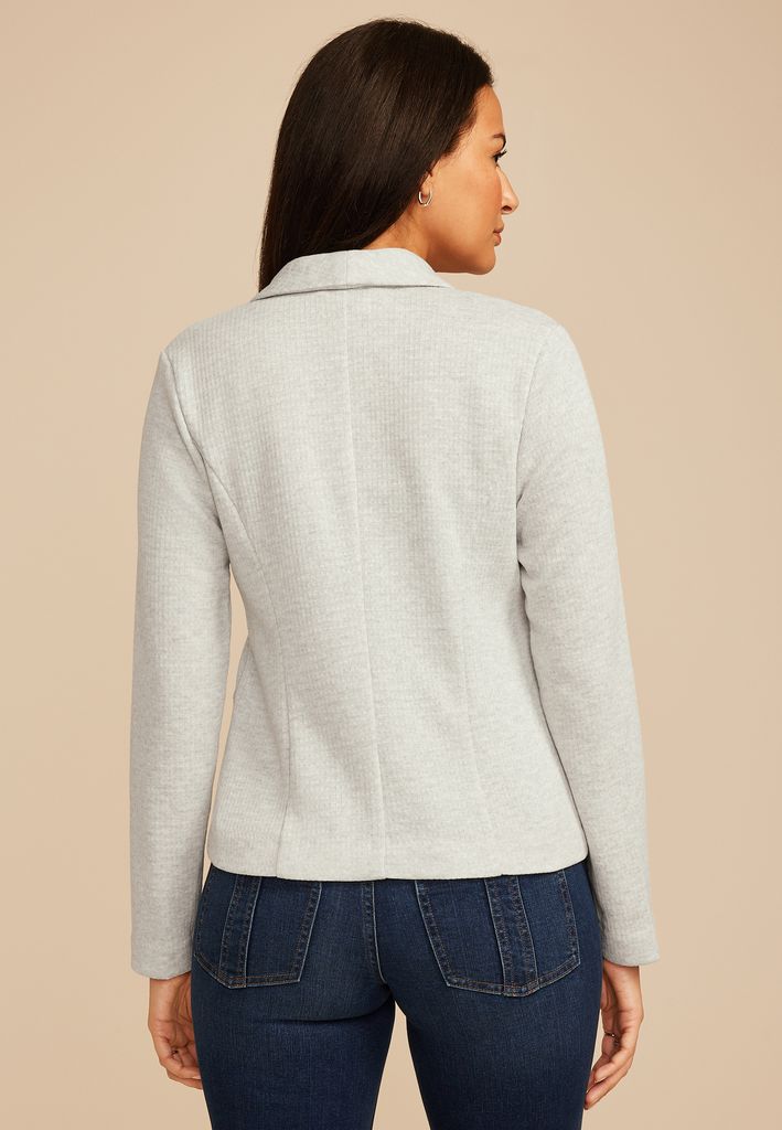 Ribbed Knit Blazer - Image 2