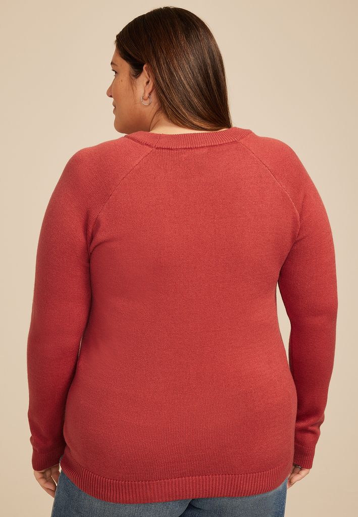 Plus Size Love Script Sweater - Image 2