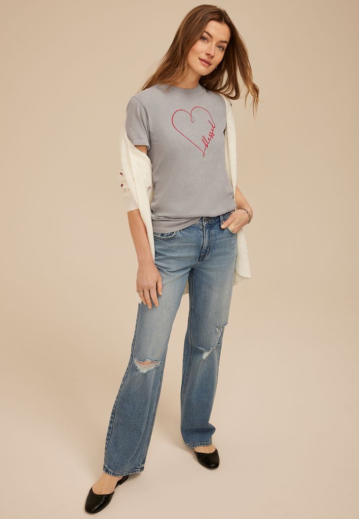 Blessed Heart Standard Fit Graphic Tee - Image 3