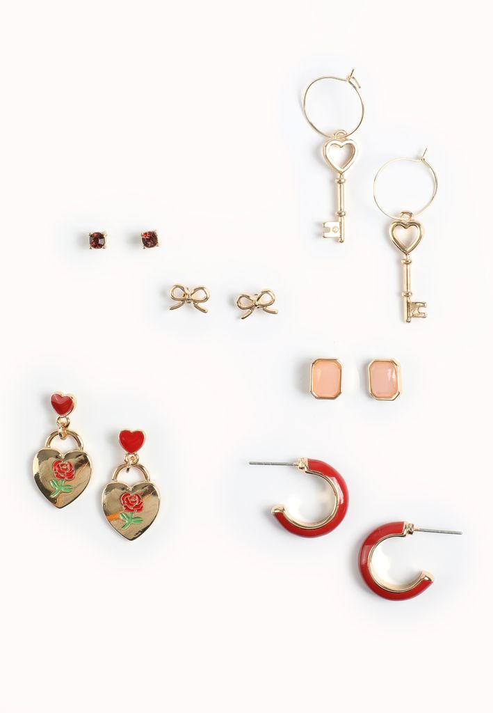 Gold Valentine Mixed Earring Set - Image 2