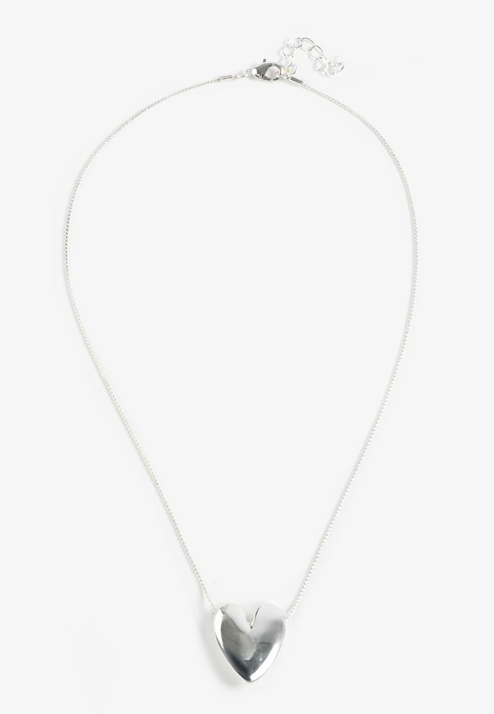 Silver Heart Pendant Necklace - Image 2