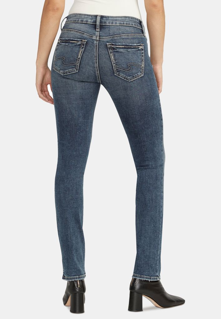 Silver Jeans Co.® Dark Suki Curvy Mid Rise Luxe Stretch Straight Jean - Image 2