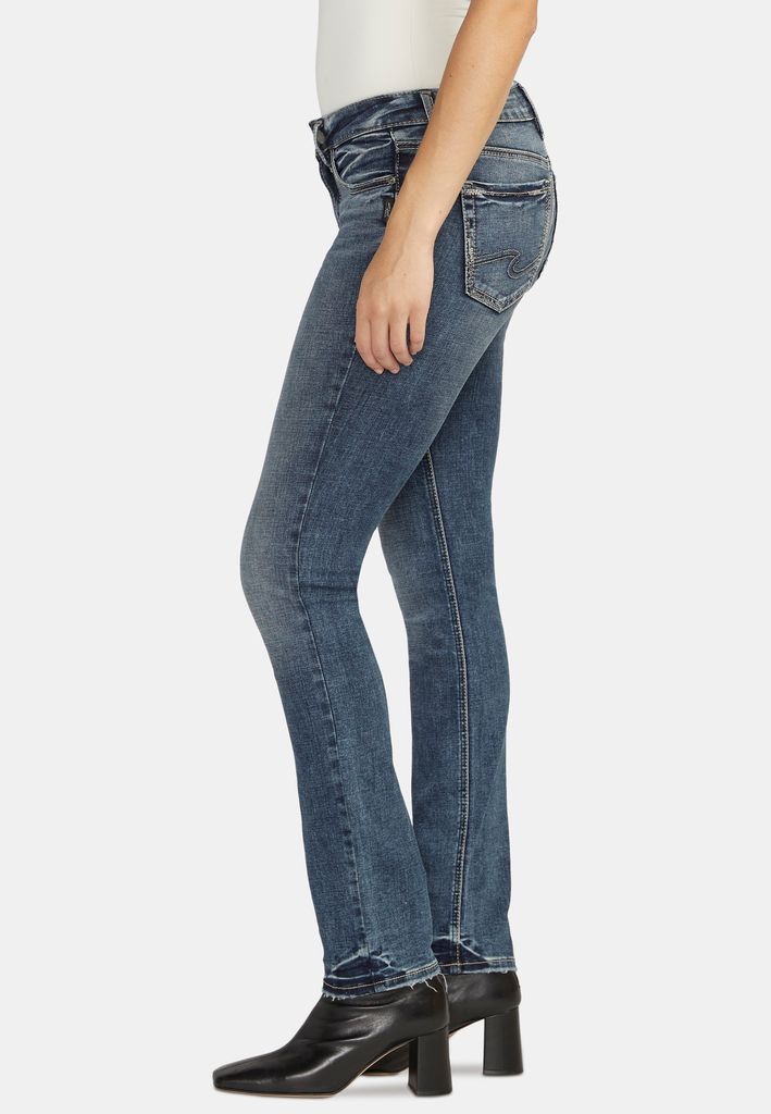 Silver Jeans Co.® Dark Suki Curvy Mid Rise Luxe Stretch Straight Jean - Image 3